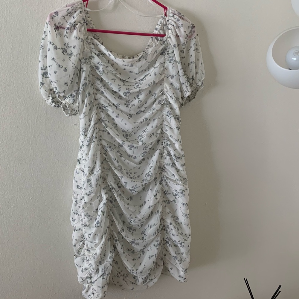 Floral Rouched Dress - Picture 3 of 3